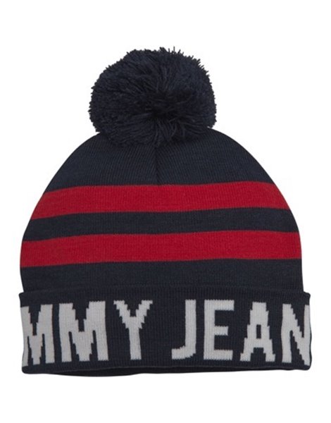 TOMMY JEANS 5413AM0 BERRETTO BLU A BANDE ROSSE