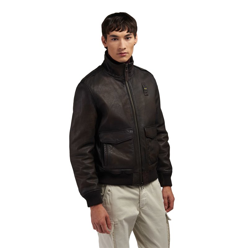 giubbotto pelle imbottito